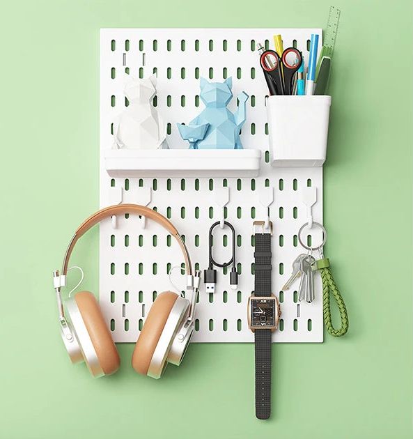 Le Kit d'Organisation Deskwave (Panneau Perforé & Accessoires)
